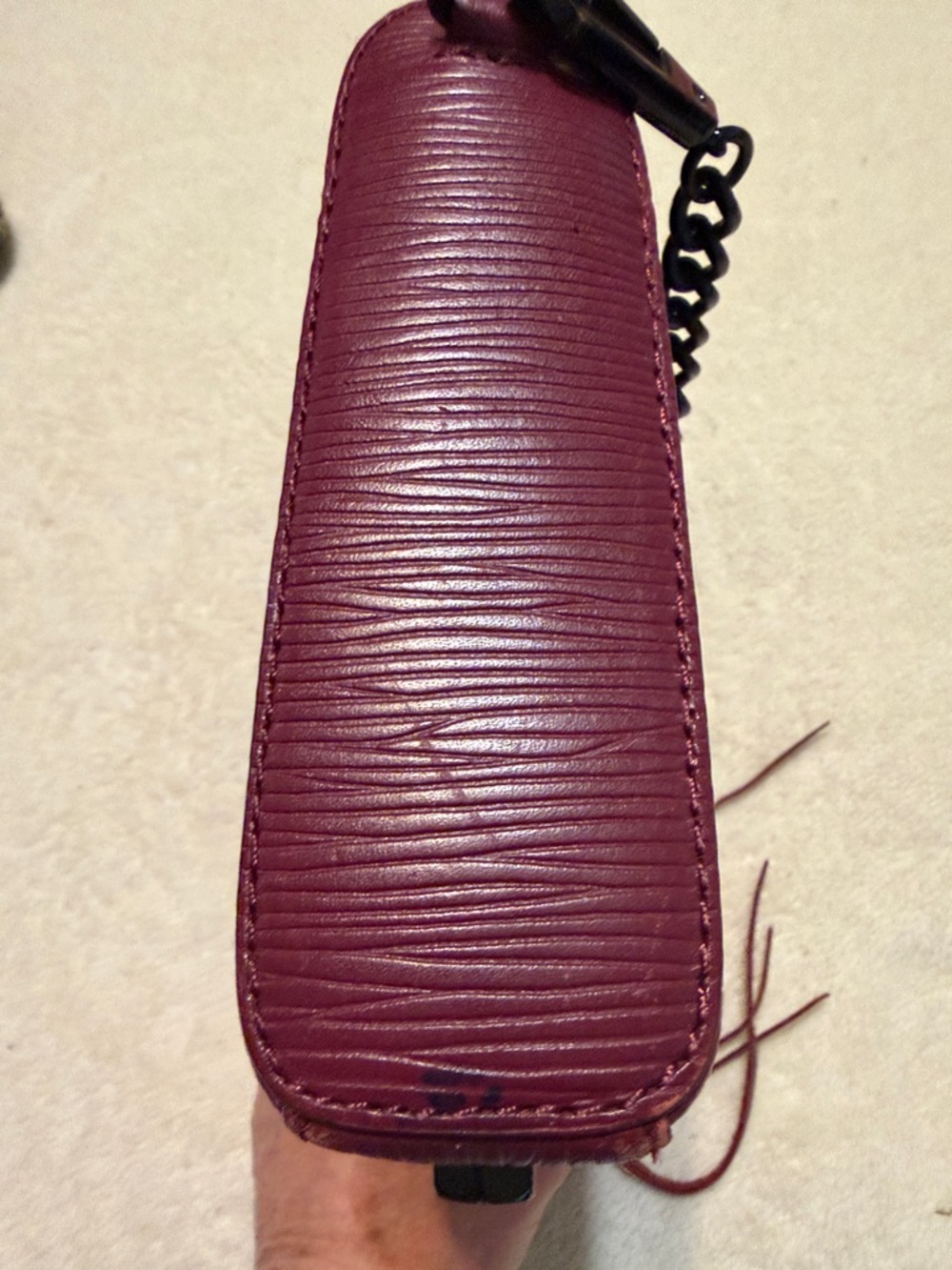 Rebecca Minkoff Textured Wine Crossbody with Chain Strap - Picture 3 of 9